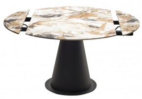 Стол TERAMO 135 GLOSS GRAND JADE SOLID CERAMIC, керамика, поворотн.механизм / Черный каркас, ®DISAUR в Копейске - kopejsk.ok-mebel.com | фото 14