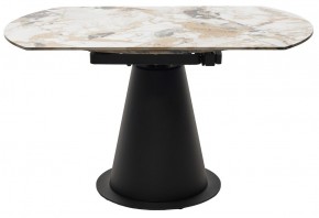Стол TERAMO 135 GLOSS GRAND JADE SOLID CERAMIC, керамика, поворотн.механизм / Черный каркас, ®DISAUR в Копейске - kopejsk.ok-mebel.com | фото 16