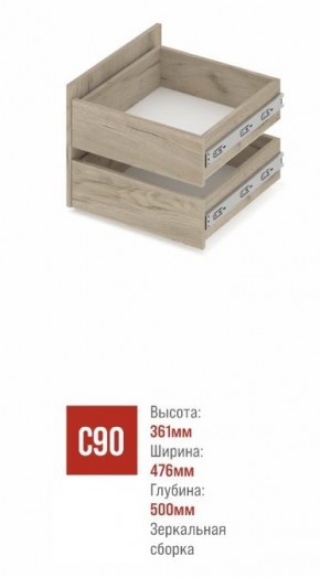 СТОУН С32 Шкаф 3-х створчатый с ящиками (венге/дуб млечный) в Копейске - kopejsk.ok-mebel.com | фото 3