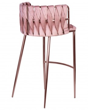 Стул барный DOBRIN EMMA ROSE GOLD, розовый велюр (VF-10) в Копейске - kopejsk.ok-mebel.com | фото 4
