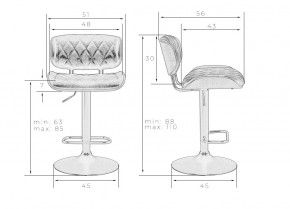 Стул барный DOBRIN MORGAN, цвет зеленый глянец PU 1890-14 в Копейске - kopejsk.ok-mebel.com | фото 4