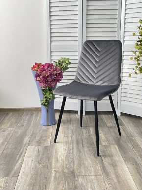 Стул DUKE BLUVEL-14 GREY, велюр / черный каркас М-City в Копейске - kopejsk.ok-mebel.com | фото 4