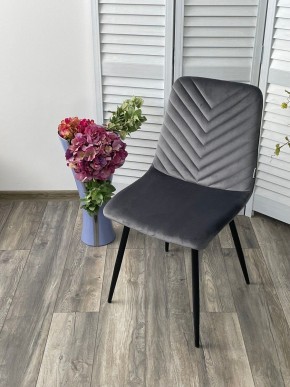 Стул DUKE BLUVEL-14 GREY, велюр / черный каркас М-City в Копейске - kopejsk.ok-mebel.com | фото 5