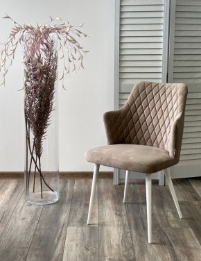 Стул HERMAN 360 град. ЛАТТЕ #25, велюр / белый каркас М-City в Копейске - kopejsk.ok-mebel.com | фото 2