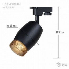 Светильник на штанге Эра  TR51 - GU10 BK в Копейске - kopejsk.ok-mebel.com | фото 4