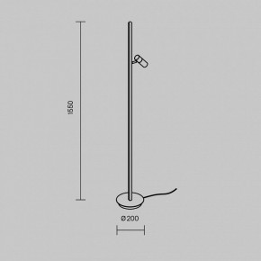 Торшер Maytoni Thin MOD395FL-L28B3K в Копейске - kopejsk.ok-mebel.com | фото 5