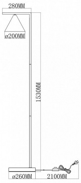 Торшер Moderli Omaha V11592-1F в Копейске - kopejsk.ok-mebel.com | фото 6