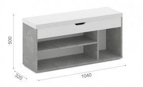 Тумба для обуви Аризона с нишей Ателье светлый/Белый (Вайт) в Копейске - kopejsk.ok-mebel.com | фото 2