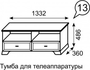 Тумба для телеаппаратуры Венеция 13 бодега в Копейске - kopejsk.ok-mebel.com | фото 2