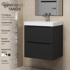 Тумба под раковину Uperwood Tanos 50 см, подвесная, черная матовая в Копейске - kopejsk.ok-mebel.com | фото 4