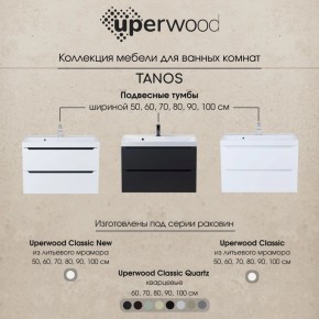 Тумба под раковину Uperwood Tanos 60 см, подвесная, белая матовая в Копейске - kopejsk.ok-mebel.com | фото 11