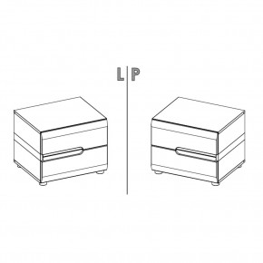 Тумба прикроватная 2S/TYP 96, LINATE ,цвет белый/сонома трюфель в Копейске - kopejsk.ok-mebel.com | фото 4