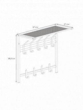 Вешалка-полка Торонто 22 в Копейске - kopejsk.ok-mebel.com | фото 3