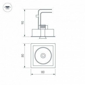 Встраиваемый светильник Arlight CL-SIMPLE-S80x80-9W Warm3000 (BK, 45 deg) 028149 в Копейске - kopejsk.ok-mebel.com | фото 9