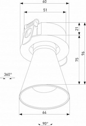 Встраиваемый светильник Elektrostandard Bell 25097/LED 8W 3000K белый в Копейске - kopejsk.ok-mebel.com | фото 5