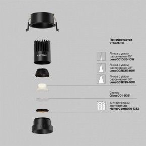 Встраиваемый светильник Maytoni Dip DL115-10W-2.7K-B в Копейске - kopejsk.ok-mebel.com | фото 3
