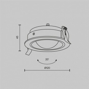 Встраиваемый светильник Maytoni Lens DL105-12W3K-W в Копейске - kopejsk.ok-mebel.com | фото 6