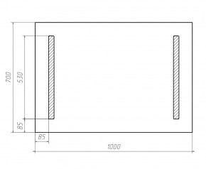 Зеркало Good Light 2-100 с подсветкой Домино (GL7016Z) в Копейске - kopejsk.ok-mebel.com | фото 3